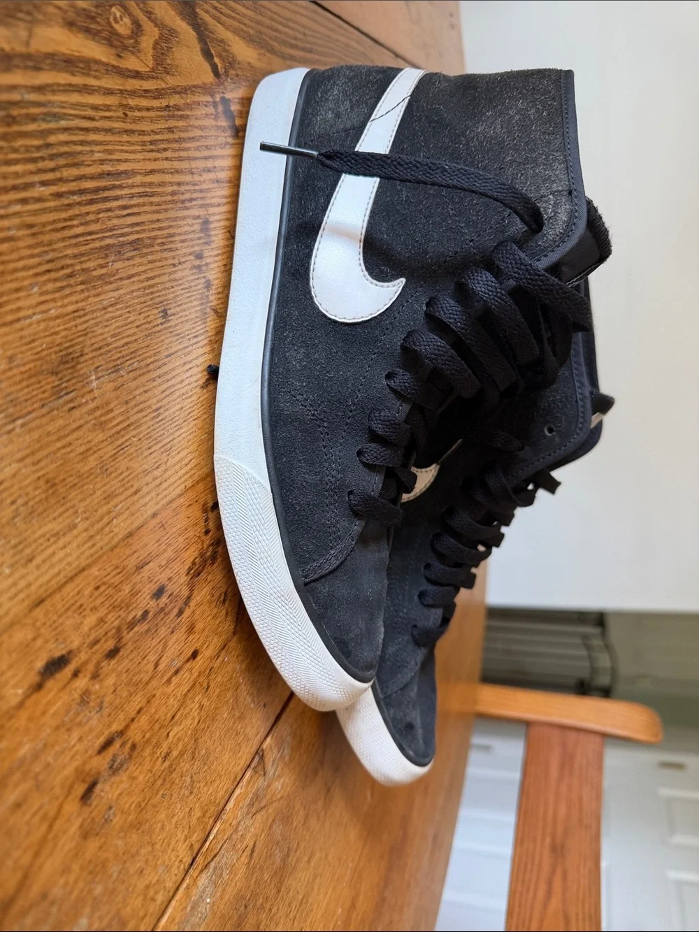 Women’s Nike black suede high top size 8